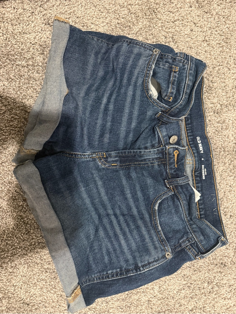 Old Navy Blue Rolled-Hem Denim Shorts